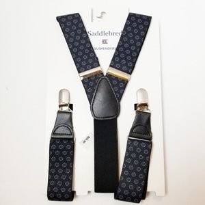 Suspenders Black Round Design Saddlebred New